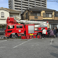 セレモニー蕨ホール　中町町会 消防訓練に参加